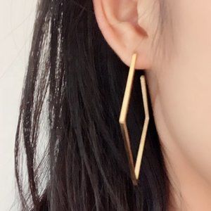 Jewelry - 18K Gold Stainless Steel Geometric Hoop Earrings Jewelry - 18K Gold Stainless Steel Geometric Hoop Earrings